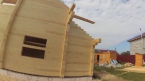 Поэтапная сборка дома из бруса Лестэк