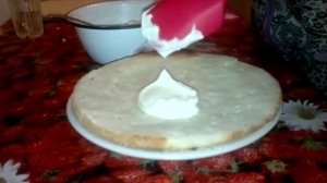 Детский бисквитный торт с нежным творожным кремом