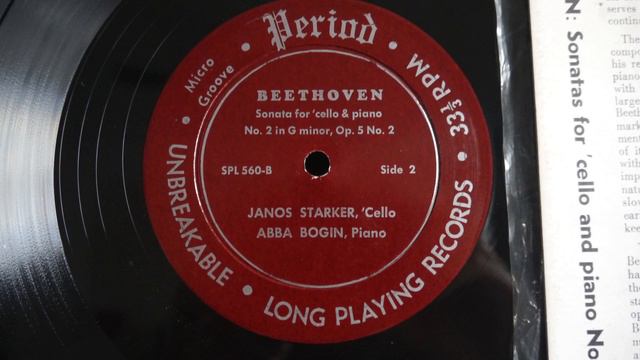 Beethoven, Janos Starker, Abba Bogin – Sonatas For Cello and Piano (1952) Period – SPL 560 смотреть онлайн