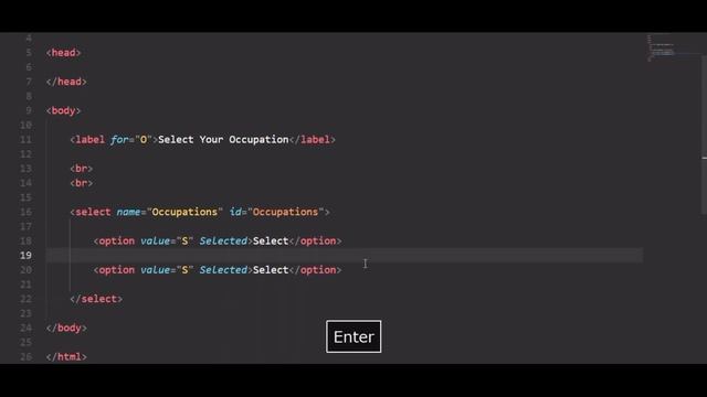 How To Create Select Option In HTML | HTML Tutorials For Beginners
