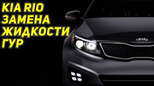 KIA RIO 3 Замена жидкости в ГУР