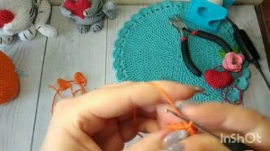 Котик крючком ко дню Святого Валентина. Часть 2