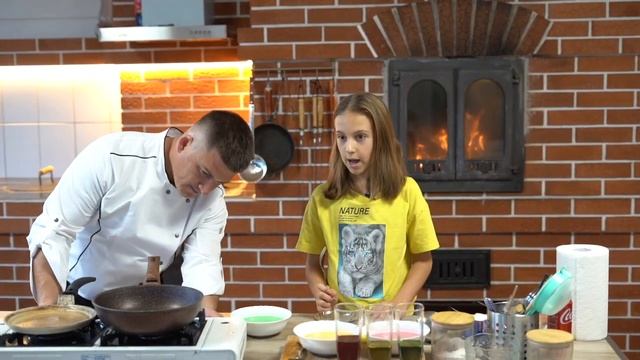Простой рецепт цветных блинов. Быстро и вкусно