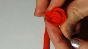 Роза из пластилина. Как слепить розочку.