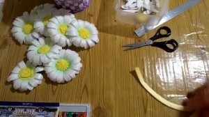 #изолон#цветы_из_изолона  СВЕТИЛЬНИК,,РОМАШКИ В КОРЗИНКЕ,,