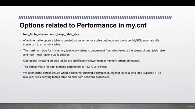119   Optimizing mycnf for MySQL performance