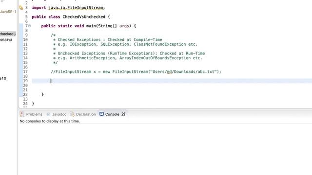 00081 Checked and Unchecked Exceptions: Learn How to Code The Complete Core Java Programming Course