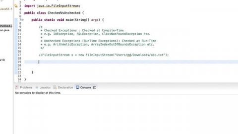 00081 Checked and Unchecked Exceptions: Learn How to Code The Complete Core Java Programming Course