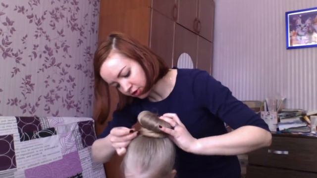 МК Резинка на пучок волос, прическа