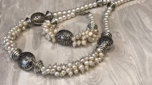 Переделка украшений. Украшения своими руками,из бижутерий и жемчуга для Ольги,от Светланы.