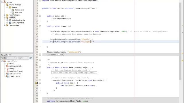 Auto-completar en java y MySQL- parte1 смотреть онлайн