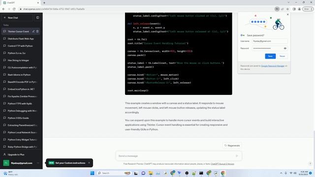 Cursor event handling in pythonTkinter