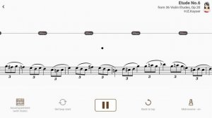 Etude No.6 from 36 Violin Etudes, Op.20 | H.E.Kayser 【 Violin Sheet Music 】