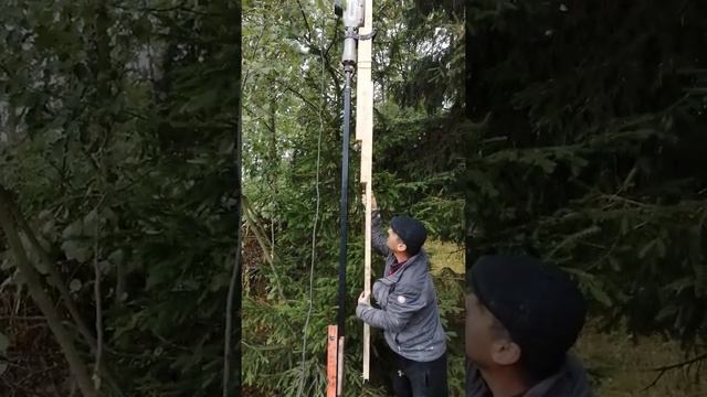 приспособа для забивания столбов для забора. смотреть онлайн