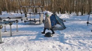 Детские площадки в парке "Зелёный театр" в Куркино. Москва.