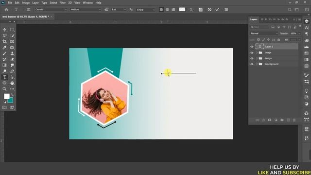 Simple Web Banner Design In Photoshop - Photoshop Tutorial - Website Banner Design