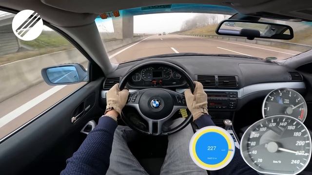 BMW E46 330i Top Speed Drive on German Autobahn ? смотреть онлайн