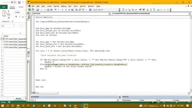PDF VBA Automation - Merge PDF files based on file list | Combine PDF files Part-1 смотреть онлайн