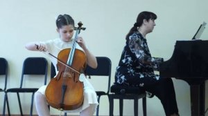 Вика Муратова, виолончель 11 лет, Ариозо, Бах.
