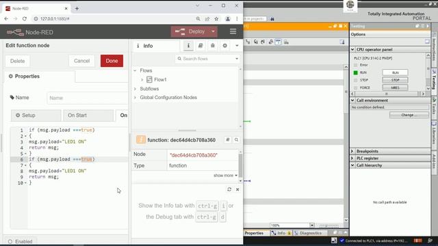 PLC S7-300 connect with Node-Red full tutorial