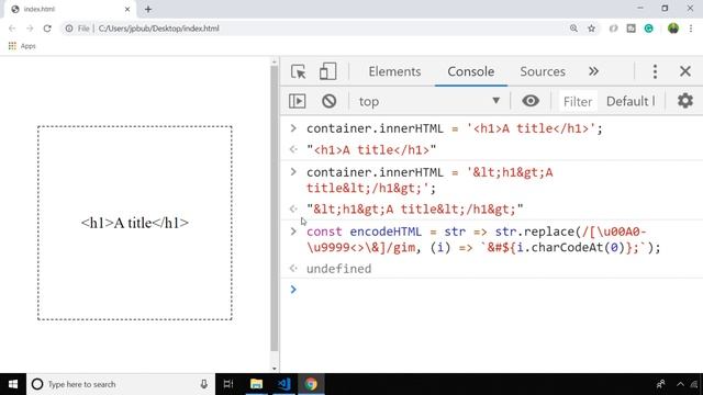How To Encode HTML With JavaScript