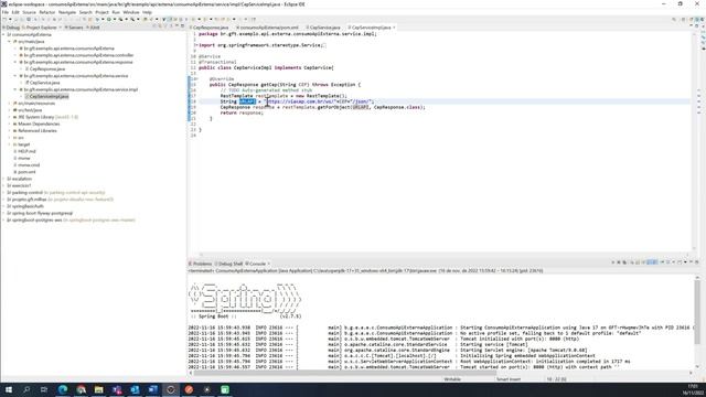 Consumo de API Externa em Java com Rest Template - GetForObjetct смотреть онлайн