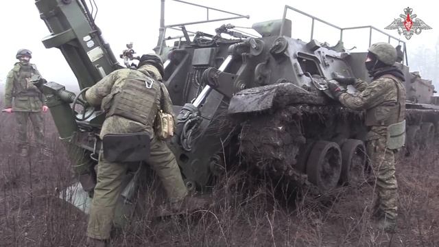 Боевая работа расчетов самоходных минометов 2С4 «Тюльпан»