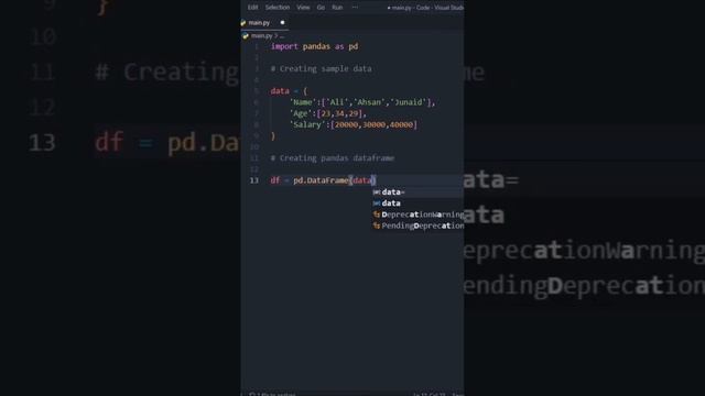 I Create Pandas Dataframe and Get Statistic Summary in 5sec with Pandas using Python | #python #cod смотреть онлайн