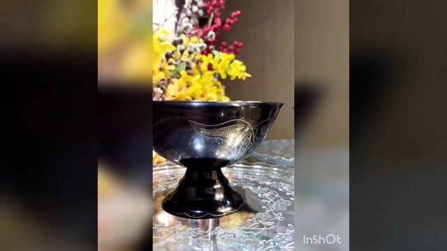 Ваза - чаша на ножке. Латунь СССР смотреть онлайн