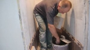 Укладка плитки в туалете ч.4