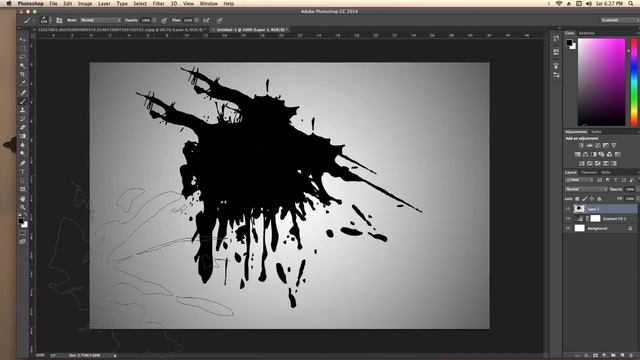 Photoshop Amazing Photo Effects Paint Splash on face using Brush Creative Face Photo Menipuletion смотреть онлайн