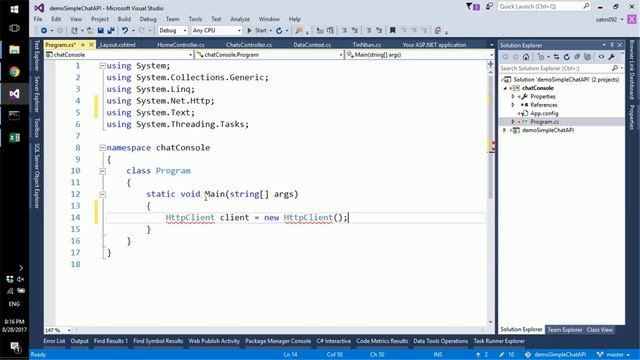 Simple WebAPI Chat смотреть онлайн