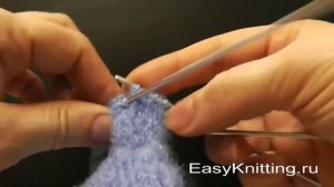 Детские варежки спицами.  Часть3.  Как вязать пальчик.