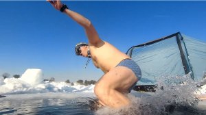 Зимнее подлёдное плавание часть 1 / ICE FREE DIVE part 1