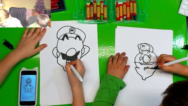 Страшный МАРИО / Катя рисует с Ромой сама смотреть онлайн