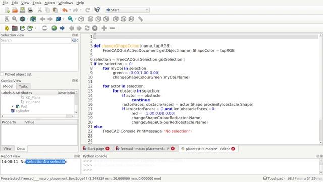 Learn Python In FreeCAD: 07 Refactoring, Functions, While Loop Clash Detection. Macro Scripting