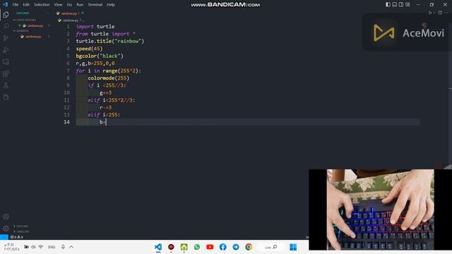 ASMR Programming - Coding a Rainbow with python - No Talking смотреть онлайн