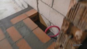 276. Установка банной печи Тройка 03P. Основание. Точим кирпич.