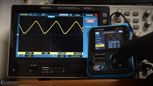 Обзор осциллографа 3в1: FNIRSI DSO - TC3 c транзистор тестером, генератором сигналов и пробником