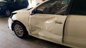 KIA RIO 4 ,боковой удар.
