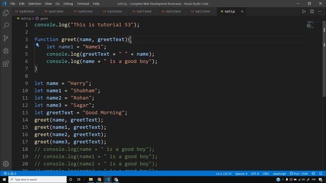 Functions in JavaScript | Web Development Tutorials #53