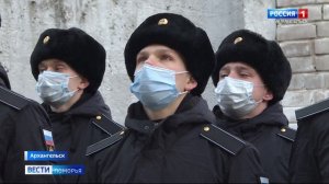 Сегодня 70 призывников отправились на службу в Северодвинск в научно-производственную роту Севмаша