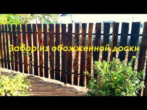 Забор из обожженной доски