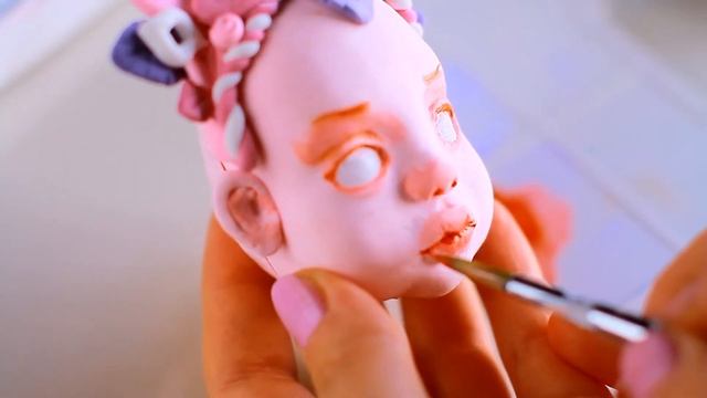 ?Dool « Floral Rain» Face painting dolls/Роспись лица куклы? смотреть онлайн