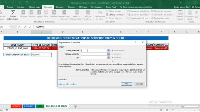 [7. Utilisation de la fonction EQUIV] Excel et VBA pour gérer efficacement vos données. смотреть онлайн