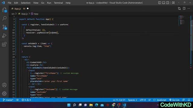 React Forms Handle & Validation Tutorial in react js