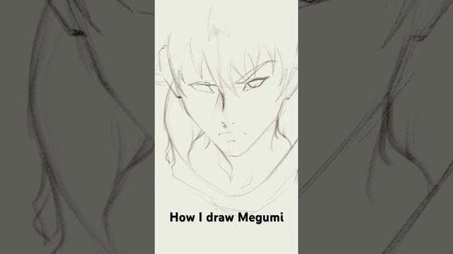 How I Draw Megumi Fushiguro #jujutsukaisen #art #animedrawing