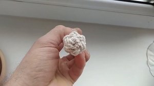 Рында булинь из хлопкового корда. Bell rope  cotton cord 3mm