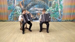 Дуэт баянистов "Хорошее настроение": Юсибова Снежана и Шурыпа Егор