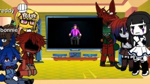 fnaf 1 and scraps react to labyrinth {^~gacha life^~} (fÌrst vid!)